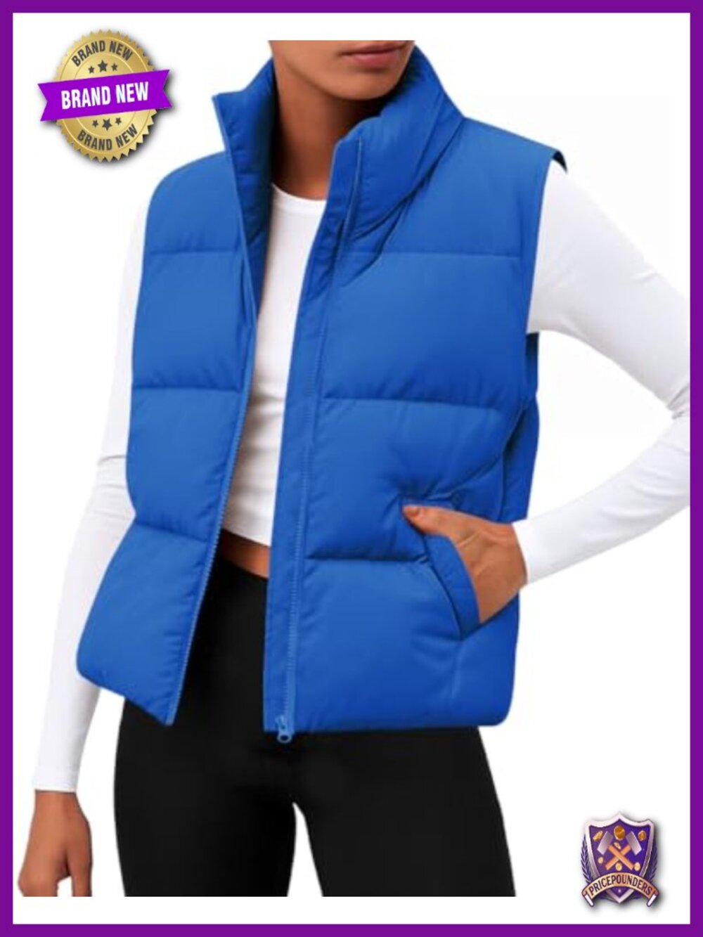 Women's Quilted Puffer Vest Winter Warm Coat